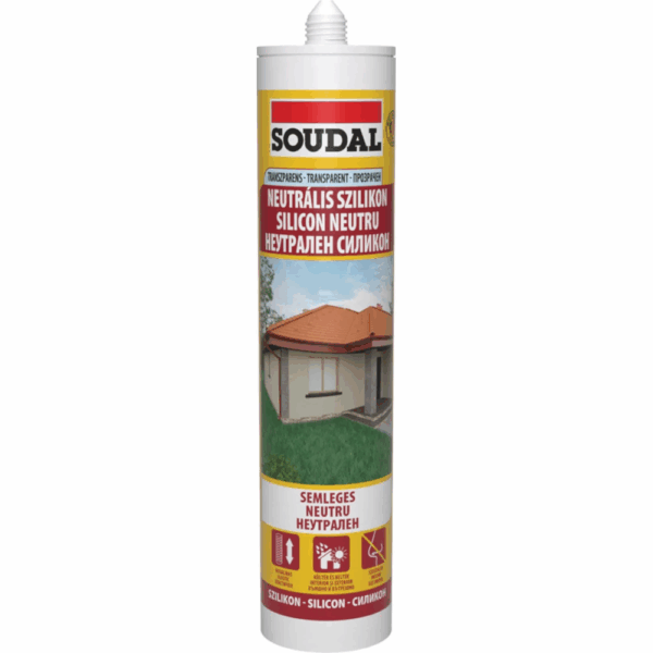 SOUDAL NEUTRÁLIS SZILIKON TRANSZPARENS